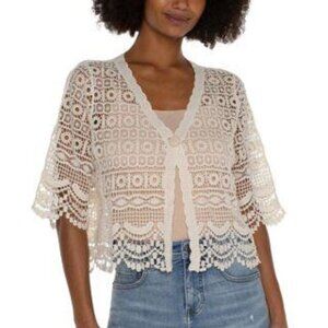 $89 LIVERPOOL SHORT SLEEVE LACE BOLERO Size XL